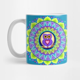 Little Purple Owl Mandala Mug